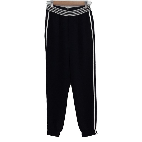 ポロラルフローレン POLObyRalphLauren パンツ サイズ4 S - 黒×白 レディース フルレングス/ウエスト、裾ゴム ボトムス