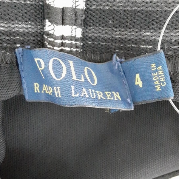 ポロラルフローレン POLObyRalphLauren パンツ サイズ4 S - 黒×白 レディース フルレングス/ウエスト、裾ゴム ボトムス