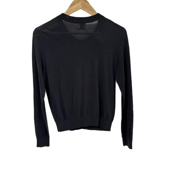 ポールスミス PaulSmith カーディガン サイズM - 黒×ダークイエロー×マルチ レディース 長袖/ストライプ 美品 トップス