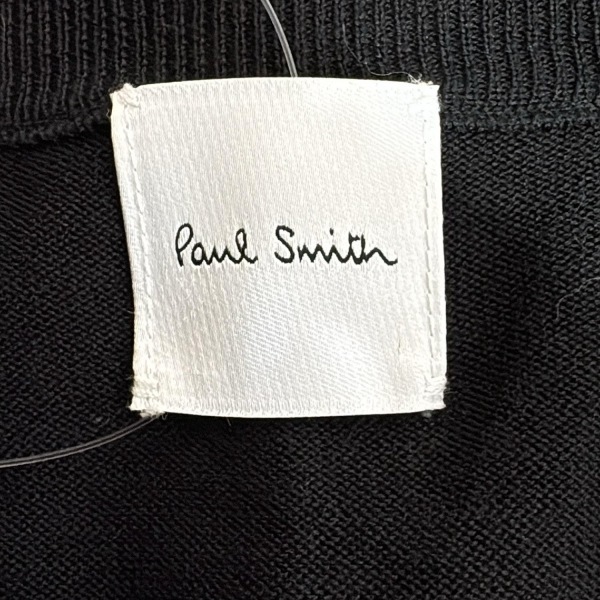 ポールスミス PaulSmith カーディガン サイズM - 黒×ダークイエロー×マルチ レディース 長袖/ストライプ 美品 トップス