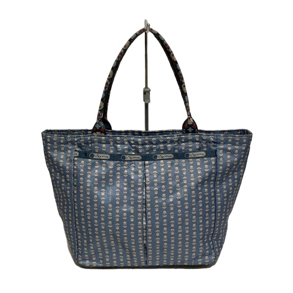 レスポートサック LESPORTSAC ハンドバッグ - ブルーグレー×アイボリー×マルチ 花柄 バッグ