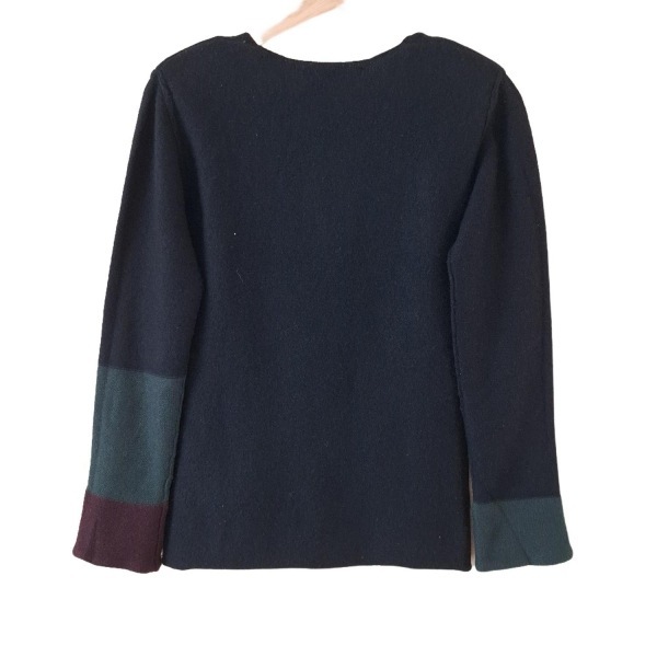 ソニアリキエル SONIARYKIEL 長(zhǎng)袖セーター/ニット サイズ40 M - 黒 レディース クルーネック/カシミヤ/肩パッド トップス