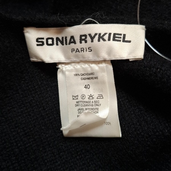 ソニアリキエル SONIARYKIEL 長(zhǎng)袖セーター/ニット サイズ40 M - 黒 レディース クルーネック/カシミヤ/肩パッド トップス