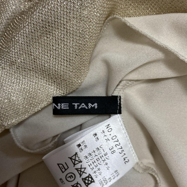 ヴィヴィアンタム VIVIENNE TAM サイズ38 M - ライトゴールド×黒 レディース 長袖/ひざ丈/ラメ 美品 ワンピース