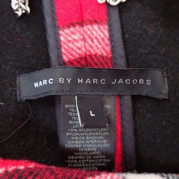 マークバイマークジェイコブス MARC BY MARC JACOBS Pコート サイズL - レッド×黒×白 レディース 長(zhǎng)袖/チェック柄/冬 コート