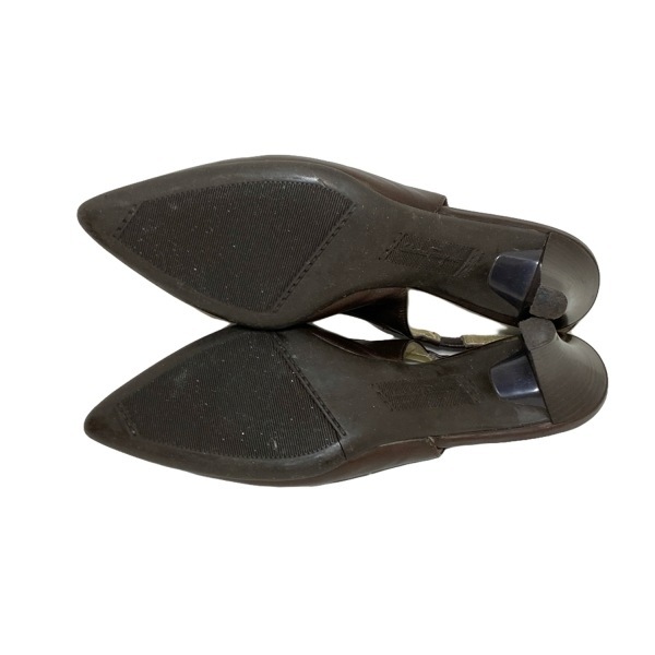 サルバトーレフェラガモ FERRAGAMO/SalvatoreFerragamo サンダル 5 1/2C - レザー ダークブラウン レディース ヴァラ 靴
