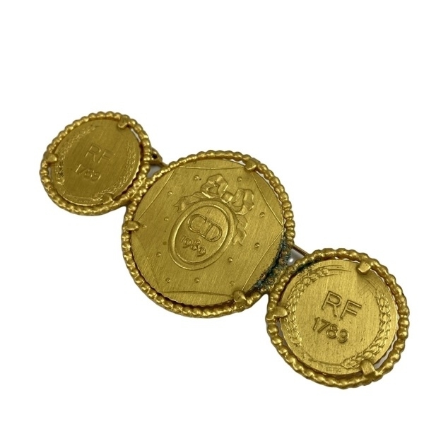 ディオール/クリスチャンディオール DIOR/ChristianDior ブローチ コイン ブローチ ゴールド コイン アクセサリー（他）