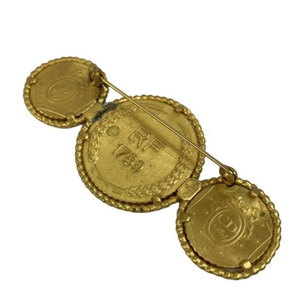 ディオール/クリスチャンディオール DIOR/ChristianDior ブローチ コイン ブローチ ゴールド コイン アクセサリー（他）