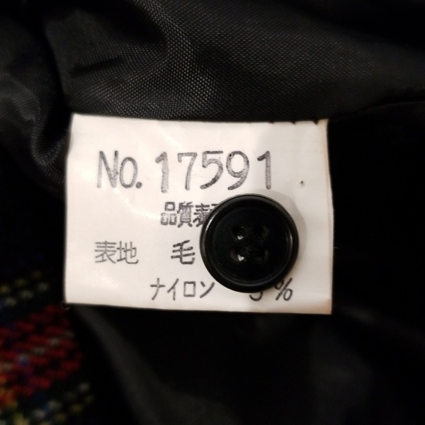 ナイスクラップ NICE CLAUP - レッド×黒×マルチ レディース ホルターネックワンピ/ひざ丈/チェック柄 美品 ワンピース