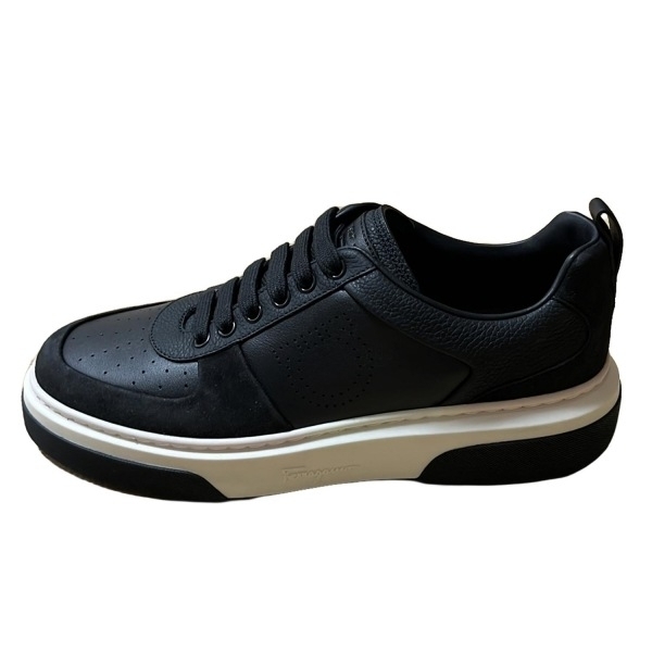 【国内発送、Ferragamo】フェラガモ ガンチーニスニーカー 黒 サルバトーレフェラガモ FERRAGAMO/SalvatoreFerragamo