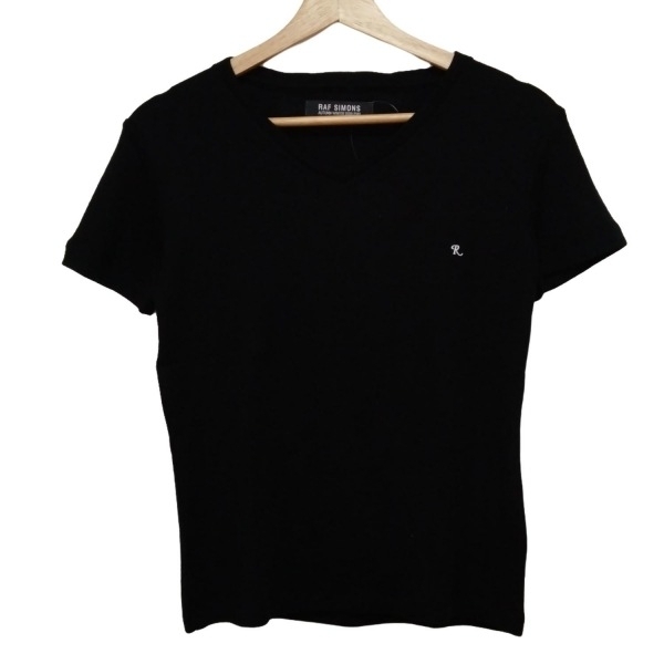 ラフシモンズ RAF SIMONS 半袖セーター/ニット サイズ44 L - 黒 メンズ クルーネック トップス
