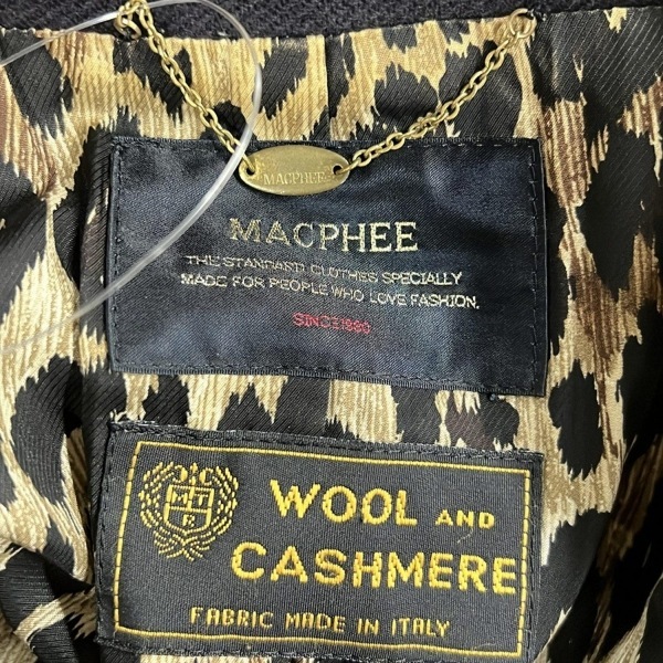 マカフィー MACPHEE サイズ38 M - ダークネイビー レディース 長袖/カシミヤ混/秋/冬 コート