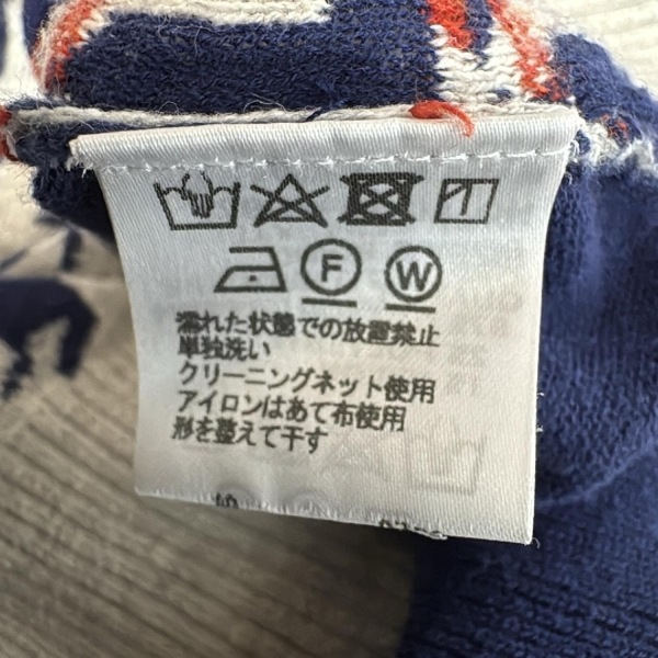 メルシーボークー mercibeaucoup 長袖セーター/ニット サイズF - ダークネイビー×ライトグレー×レッド 美品 トップス_画像5