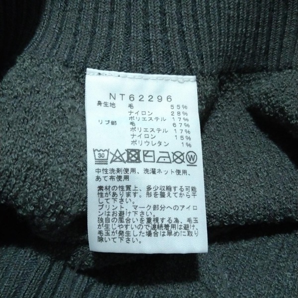  North Face THE NORTH FACE свитер с длинным рукавом / вязаный размер L - темно-серый мужской вырез лодочкой прекрасный товар tops 