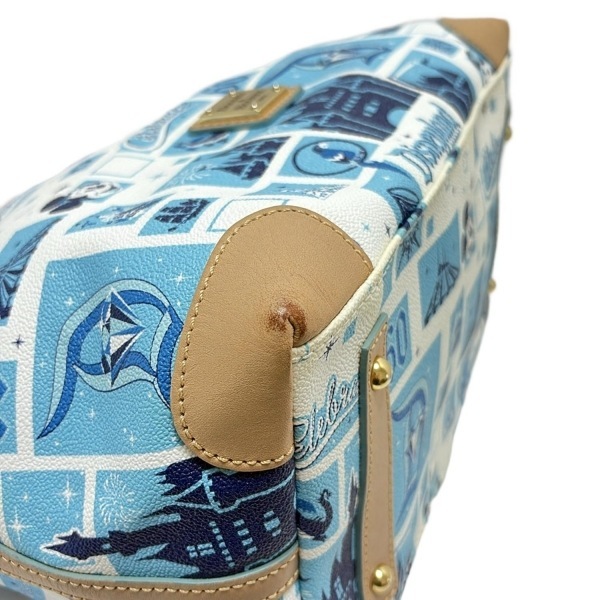 ドゥーニーアンドバーク DOONEY&BOURKE ハンドバッグ - レザー ライトブルー×白×マルチ Disney バッグ