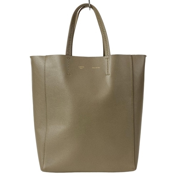 CÉLINE グレー レザー トートバッグ