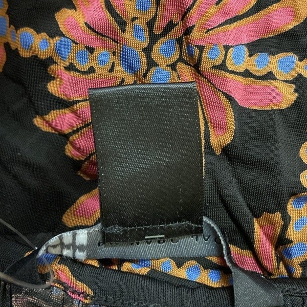 マークバイマークジェイコブス MARC BY MARC JACOBS サイズXS - 黒×ピンク×マルチ レディース ノースリーブ/ロング ワンピース