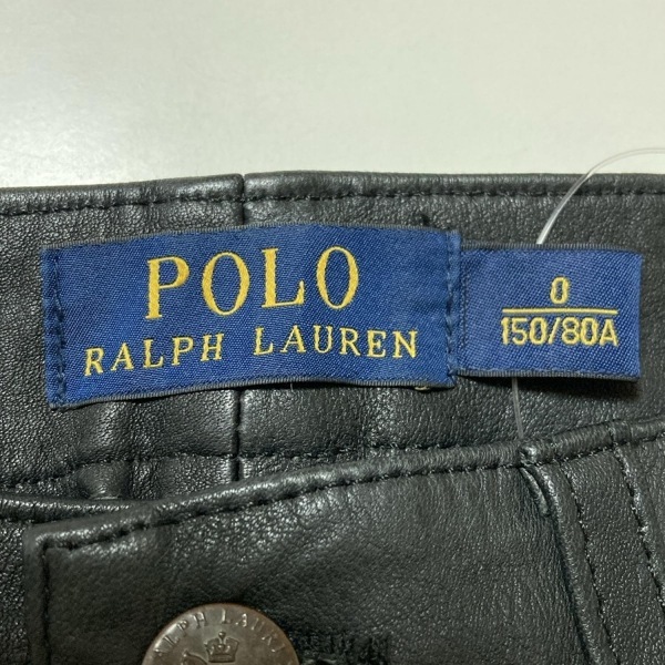 ポロラルフローレン POLObyRalphLauren パンツ サイズ0 XS - 黒 レディース フルレングス/レザー ボトムス