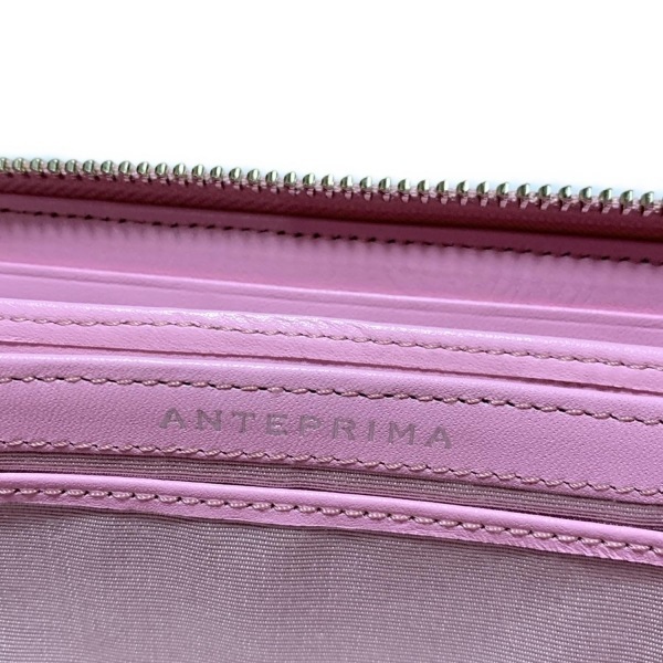 アンテプリマ ANTEPRIMA 長(zhǎng)財(cái)布 - レザー ピンク ラインストーン/スタッズ/L字ファスナー 財(cái)布