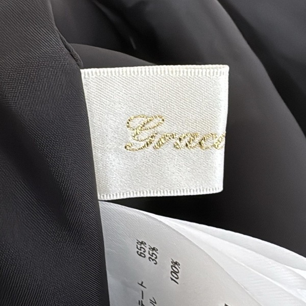 グレースクラス Grace Class サイズ36 S - 黒×白 レディース Vネック/ノースリーブ/ひざ丈 美品 ワンピース