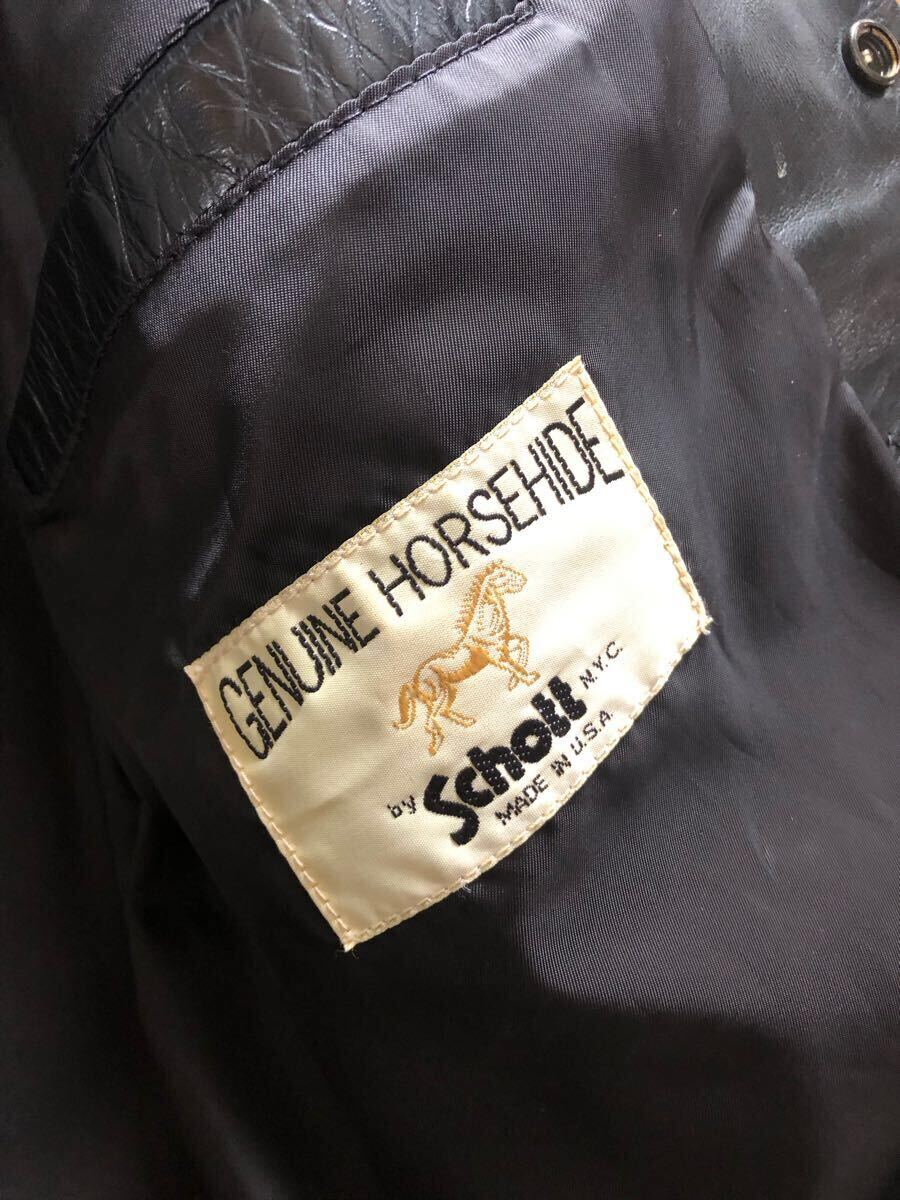  Schott кожаный жакет кожа чёрный жакет натуральная кожа Rider's Pharaoh жакет пальто черный 40 America производства USA производства 