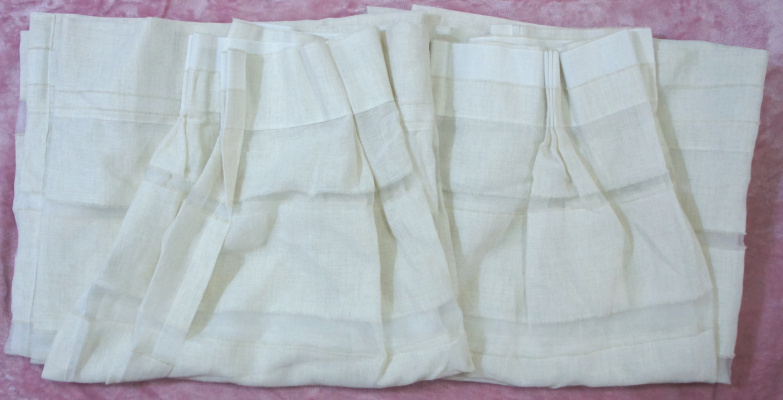 ★☆ SANGETSU ☆ 約80cmx約148.5cm ☆フックなし ☆ ２枚組 ☆ used ☆★_画像2