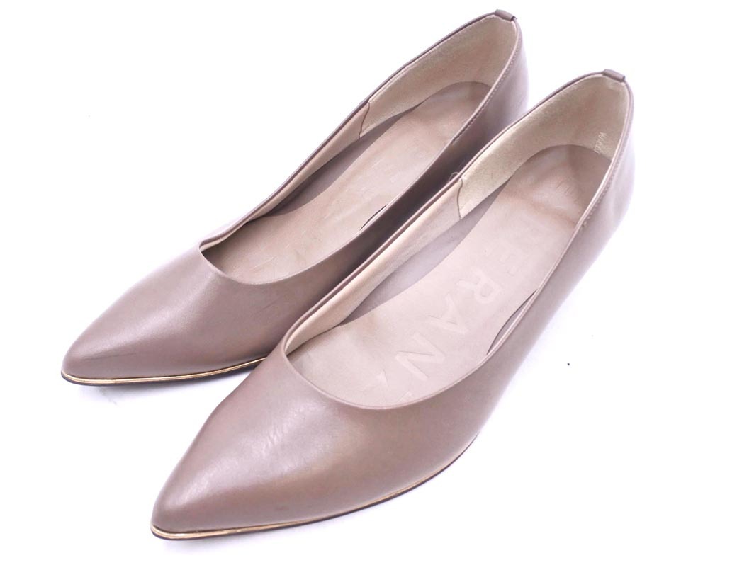 ESPERANZA エスペランサ フェイクレザー ローヒール パンプス size24/モカ ■■ ☆ fca4 レディース