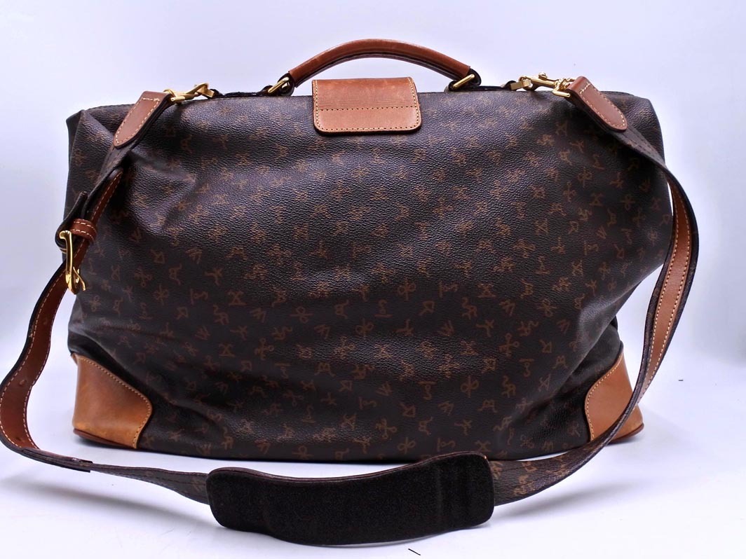 !_ace. Ace Cattle монограмма 2WAY сумка "Boston bag" чай ## * fca3 женский 