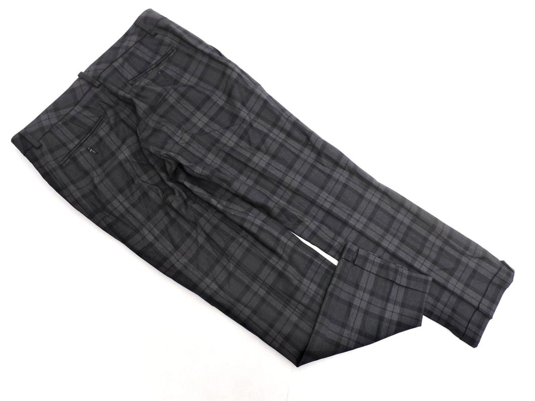 TOMORROWLAND トゥモローランド シルク混 チェック ロールアップ テーパード パンツ size38/グレー ◇■ ☆ fca7 レディース