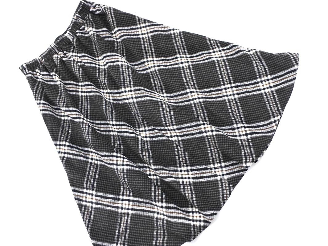 DRESKIP ドレスキップ チェック ロング スカート sizeM/茶 ◇■ ☆ fca7 レディース