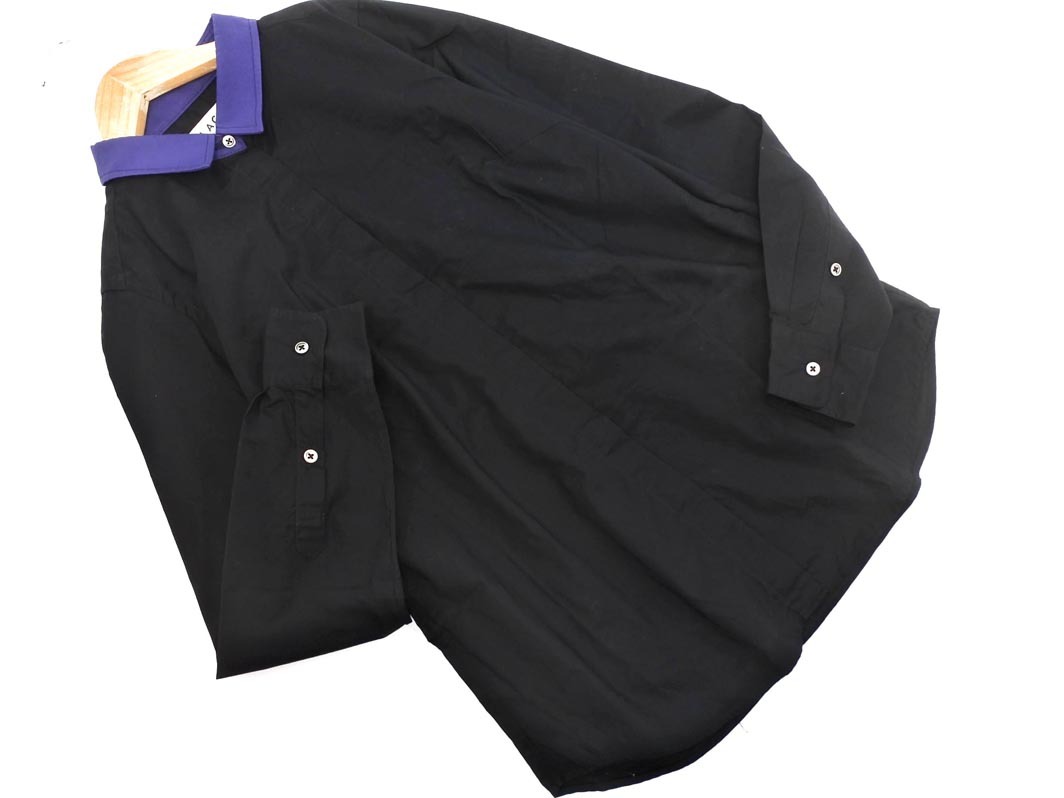 ネコポスOK BLACK BY MOUSSY ブラックバイマウジー シャツ size1/黒ｘ紺 ■◇ ☆ fcb0 レディース