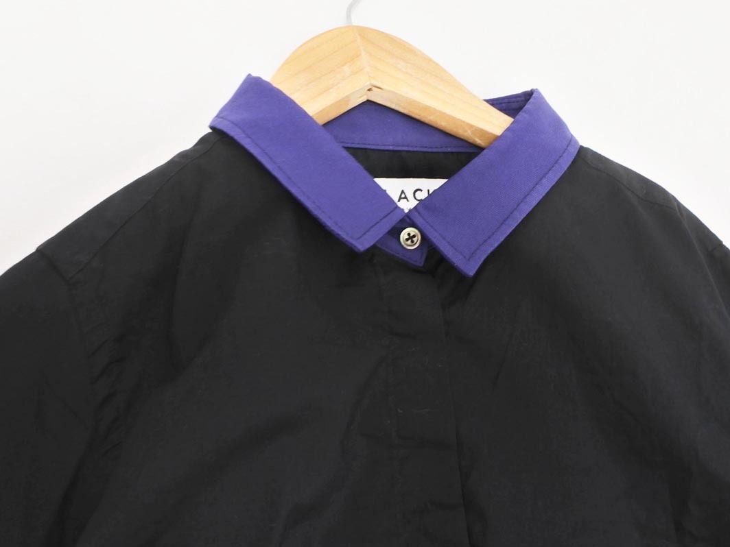 ネコポスOK BLACK BY MOUSSY ブラックバイマウジー シャツ size1/黒ｘ紺 ■◇ ☆ fcb0 レディース