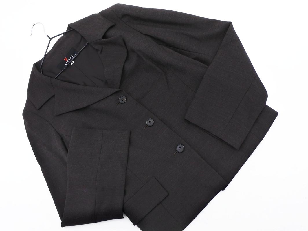yoshie inaba ヨシエイナバ L’EQUIPE レキップ ウール混 ジャケット size9/ブラウン ◇■ ☆ fcb0 レディース