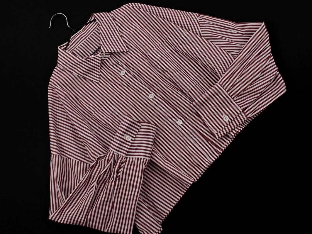 INGNI イング ストライプ ショート丈 シャツ sizeM/赤ｘ白 ■◇ ☆ fcb0 レディース