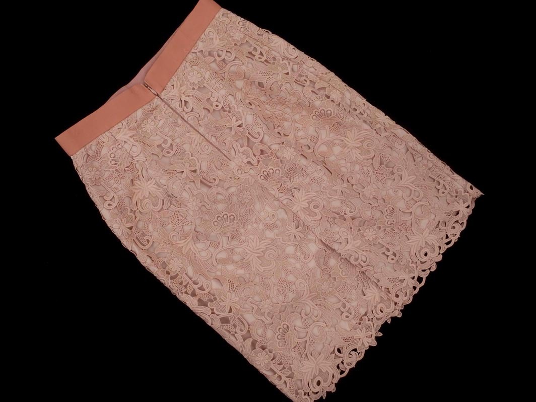 Apuweiser-riche アプワイザーリッシェ 総レース タイト スカート size2/ピンク ■◇ ☆ fcb0 レディース
