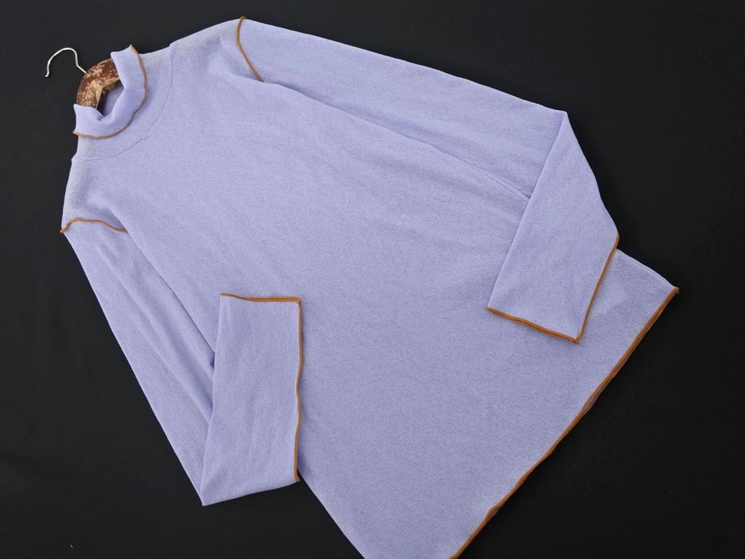 新品 SHIPS シップス パイピング タートルネック カットソー sizeONE/青 ■◇ ☆ fcb1 レディース