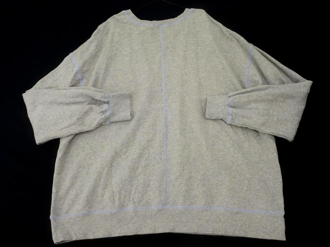 w closet ダブルクローゼット ビッグシルエット トレーナー スウェット sizeF/グレー ◇■ ☆ fcb2 レディース