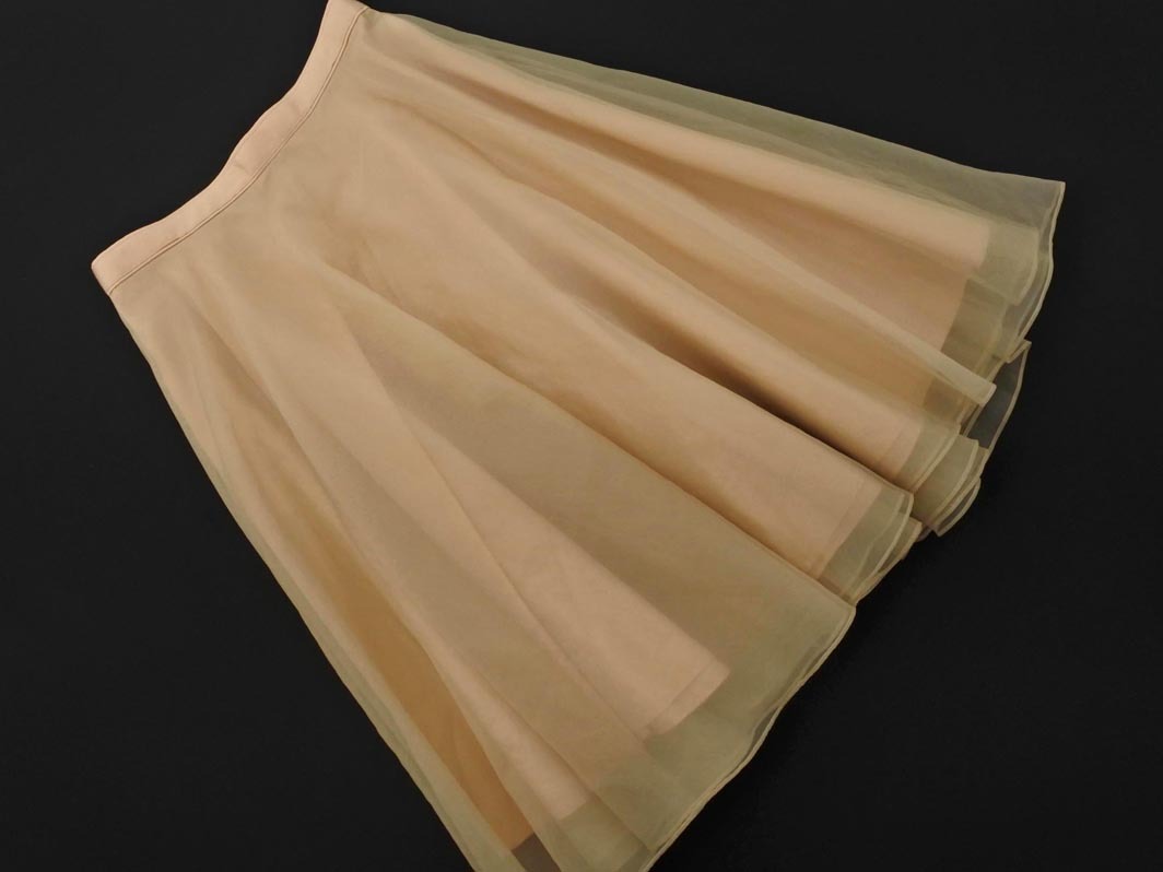 KUMIKYOKU 組曲 フレア スカート size2/ベージュ ■◇ ☆ fcb3 レディース