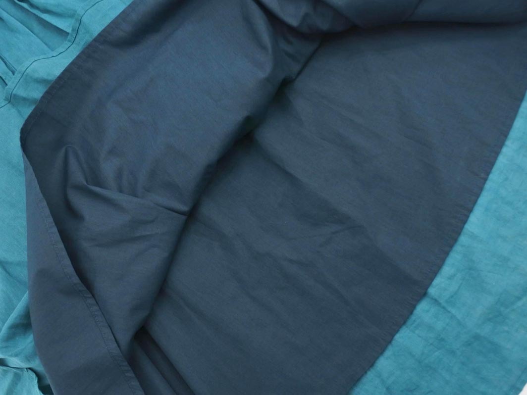 CLOCHE クロシェ リネン混 リボン ロング スカート size02/緑 ■◇ ☆ fcb3 レディース