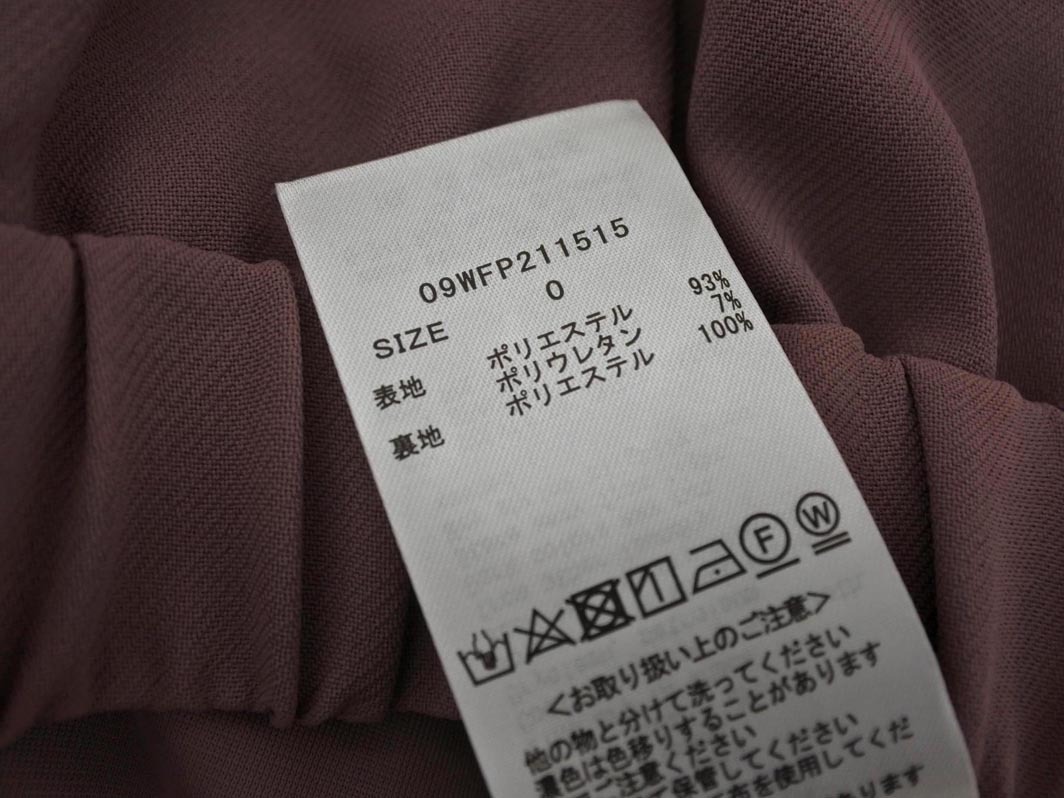 Mila Owen ミラオーウェン カラー パンツ size0/ピンク ■■ ☆ fcb4 レディース