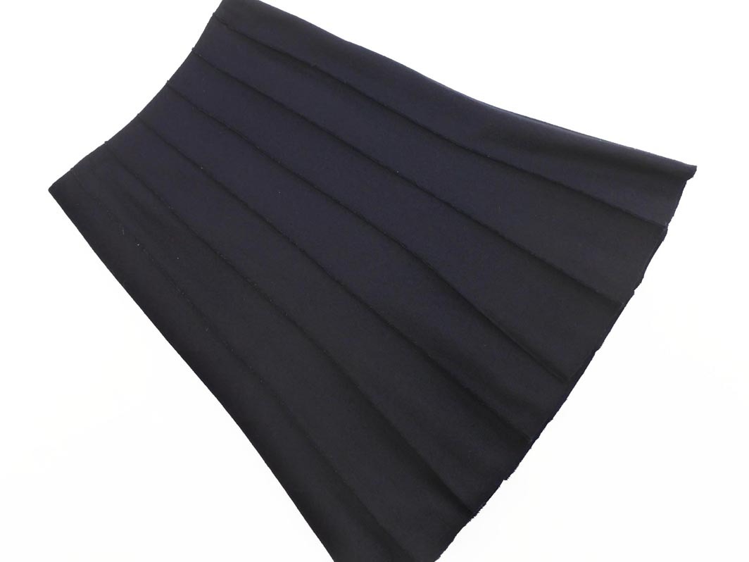 ANAYI アナイ ウール100% タック スカート size38/紺 ◇■ ☆ fcb4 レディース