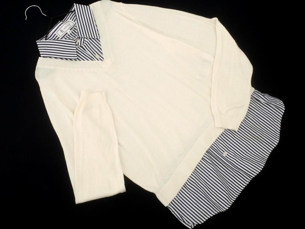 Rope Picnic ロペピクニック フェイクレイヤード ニット セーター size38/白 ■◇ ☆ fcb7 レディース