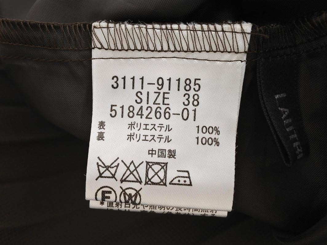 LAUTREAMONT ロートレアモン シフォン プリーツ スカート size38/茶 ■◇ ☆ fcb8 レディース_画像6