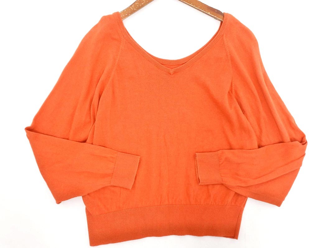 AZUL BY MOUSSY アズールバイマウジー Vネック ニット セーター sizeM/オレンジ ◇■ ☆ fcb8 レディース_画像4