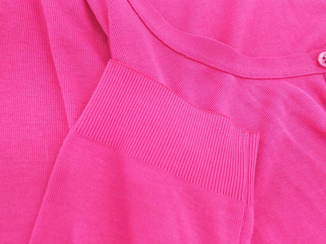 NATURAL BEAUTY BASIC ナチュラルビューティーベーシック 7分袖 カーディガン sizeM/ピンク ■◇ ☆ fcb8 レディース