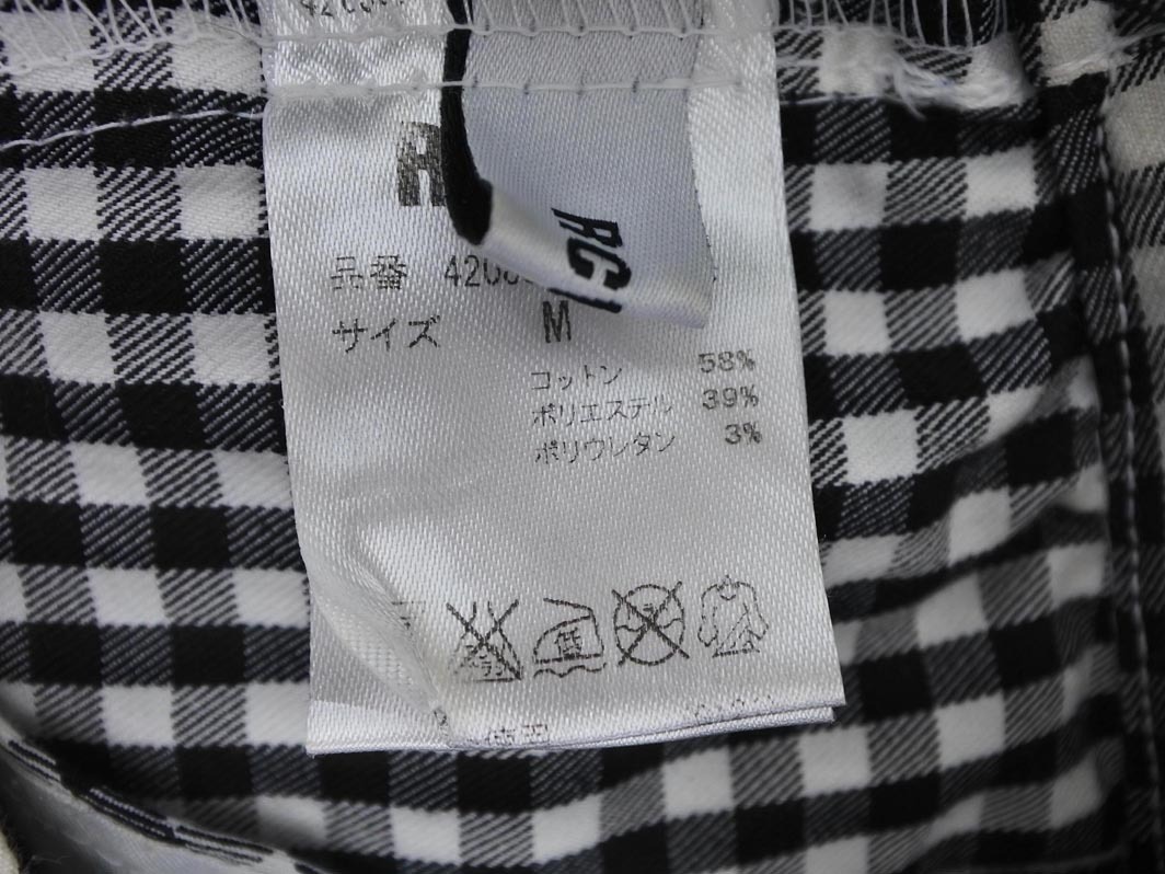 RCWB ロデオクラウンズワイドボール ギンガムチェック クロップド パンツ sizeM/白ｘ黒 ■◇ ☆ fcc1 レディース
