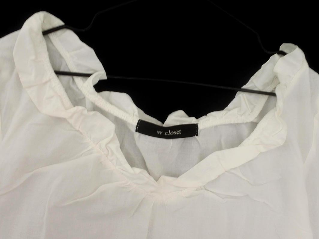 w closet ダブルクローゼット ブラウス シャツ 白 ■◇ ☆ fcc1 レディース