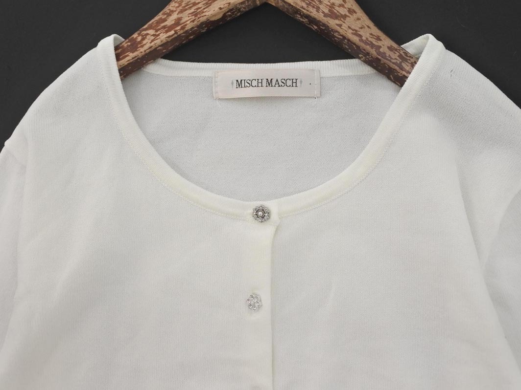 MISCH MASCH ミッシュマッシュ カーディガン sizeM/白 ■◇ ☆ fcc4 レディース