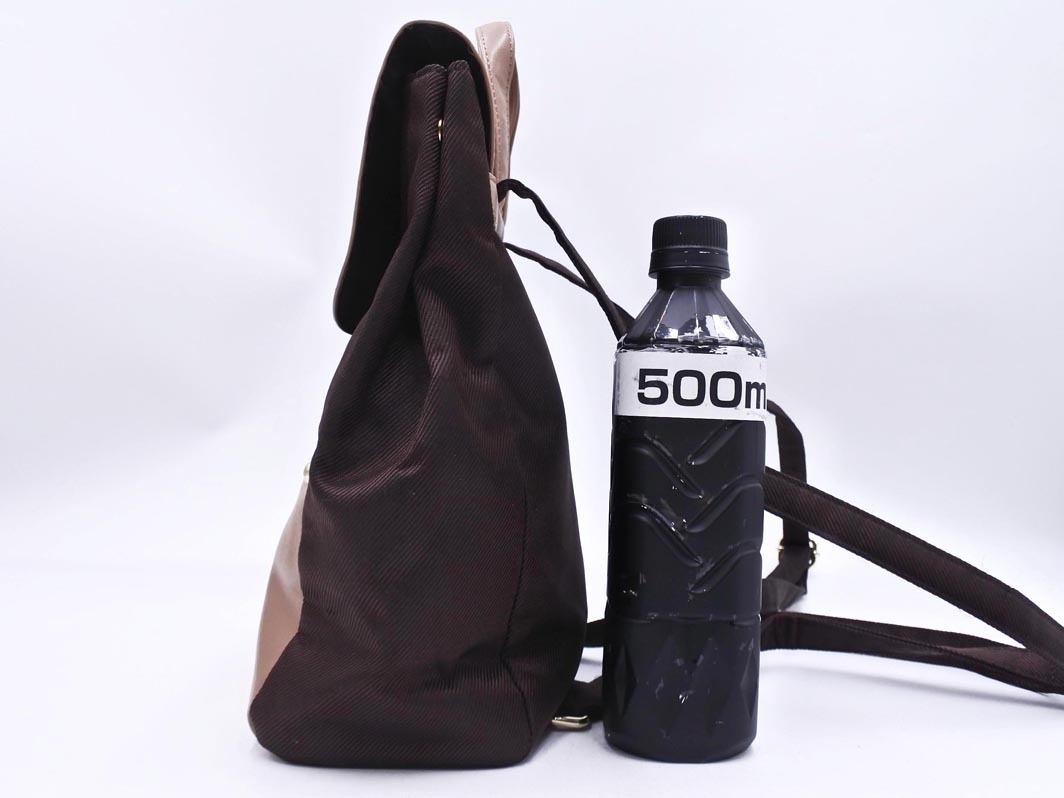 MK ミッシェルクラン リュック デイパック バッグ 茶 ■■ ☆ fcc5 レディース