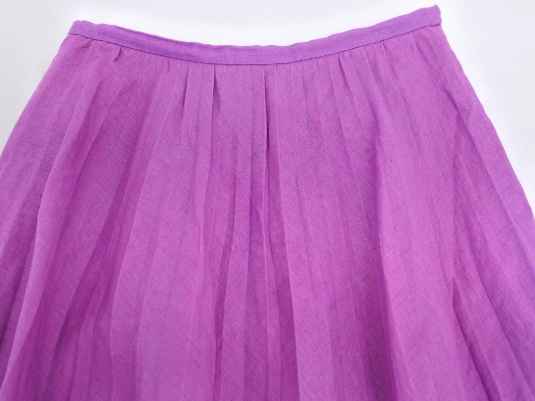 SLOBE IENA スローブイエナ リネン100% フレア スカート size38/紫 ■◇ ☆ fcc5 レディース